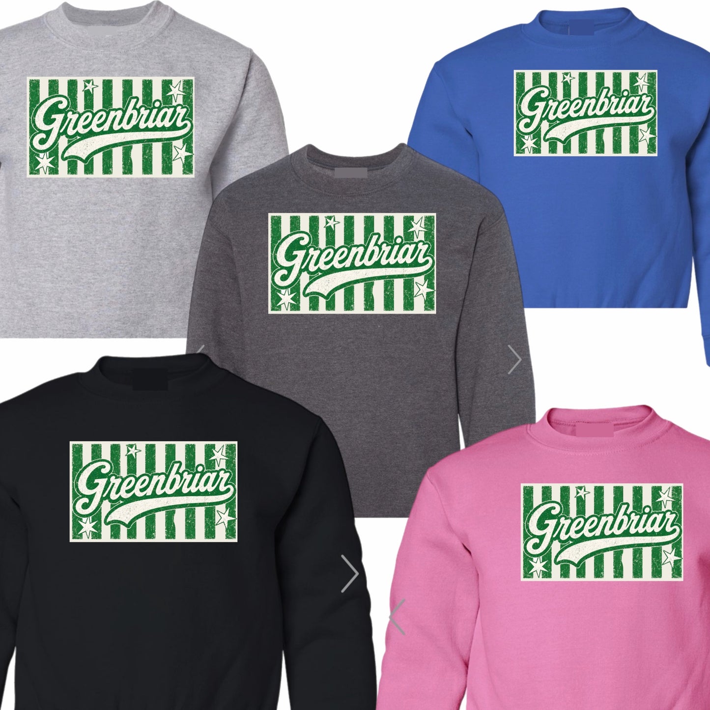 Greenbriar striped crewneck sweatshirt