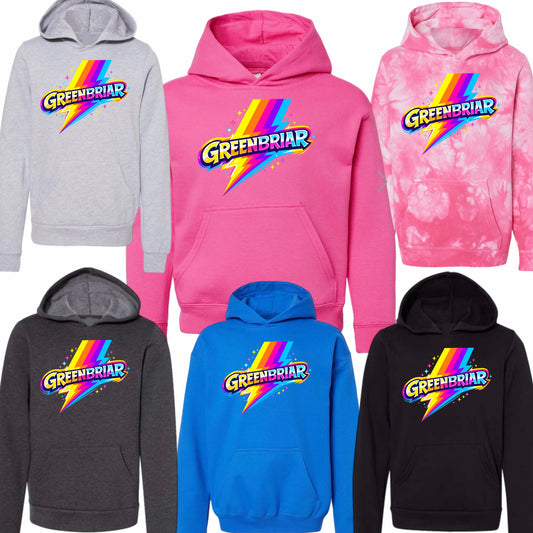 Greenbriar rainbow bolt hoodie