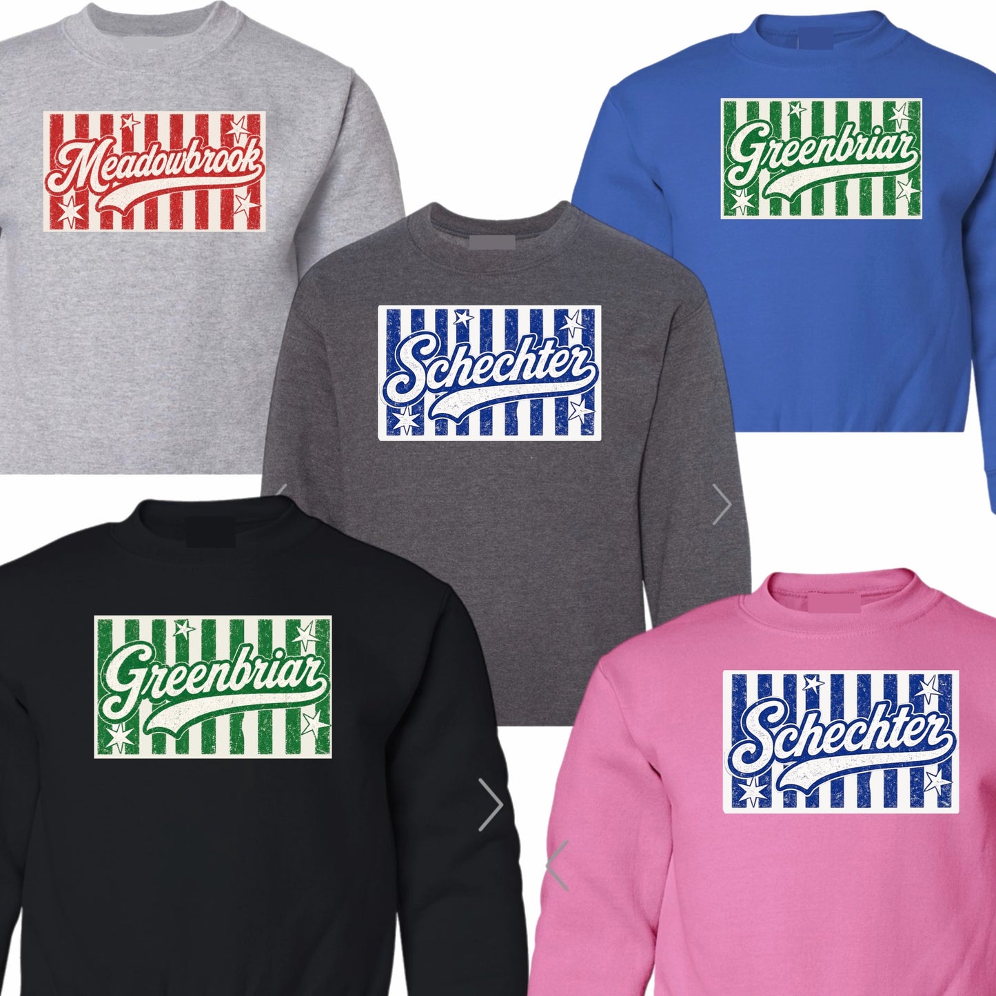 Girls striped vintage crewneck sweatshirt