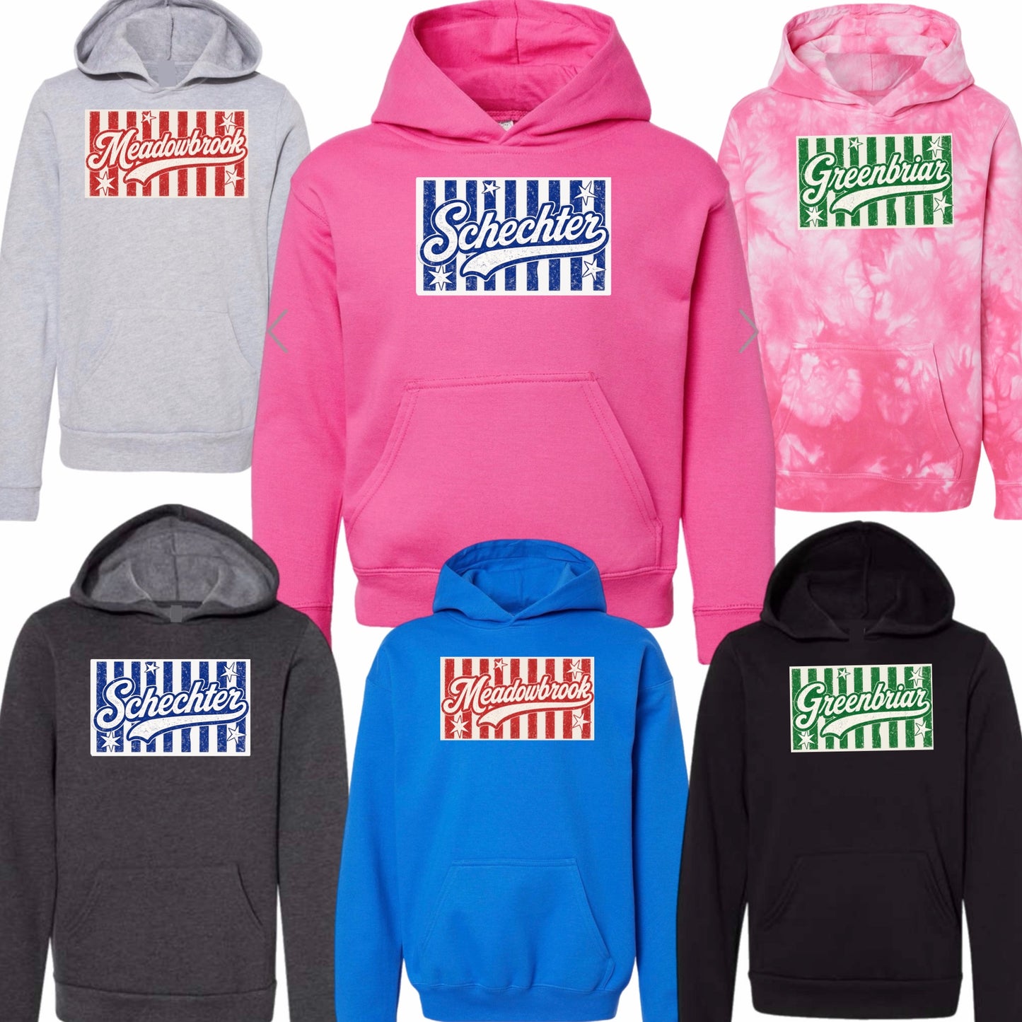 Girls vintage striped hoodie