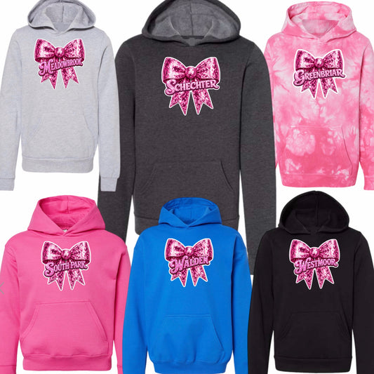 Girls bow hoodie