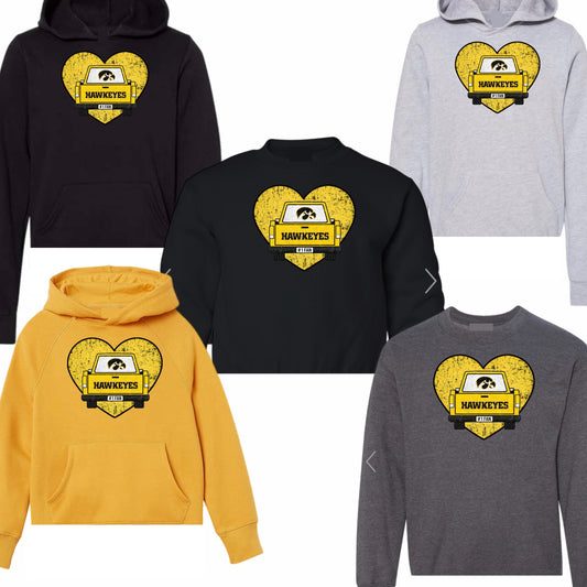 Vintage Iowa Heart Truck Logo Sweatshirt