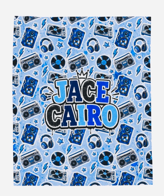 Custom "DJ" Fleece Blanket
