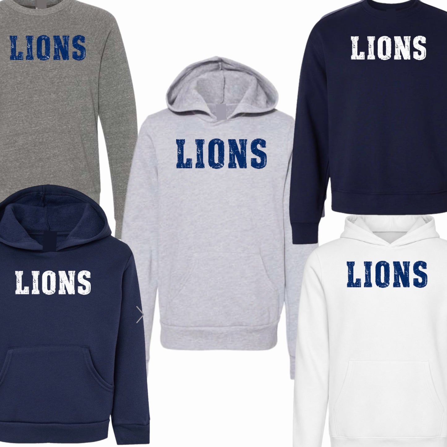 Vintage Mascot Block Letter Hoodie- Classic