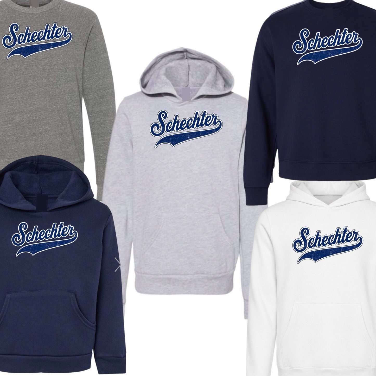 Vintage Cursive Letter Hoodie- Classic