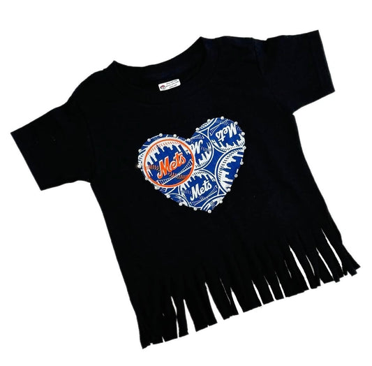 NY Baseball fringe tee