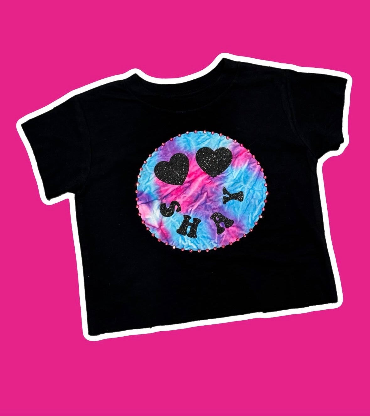 Tie dye Emoji Name Tee