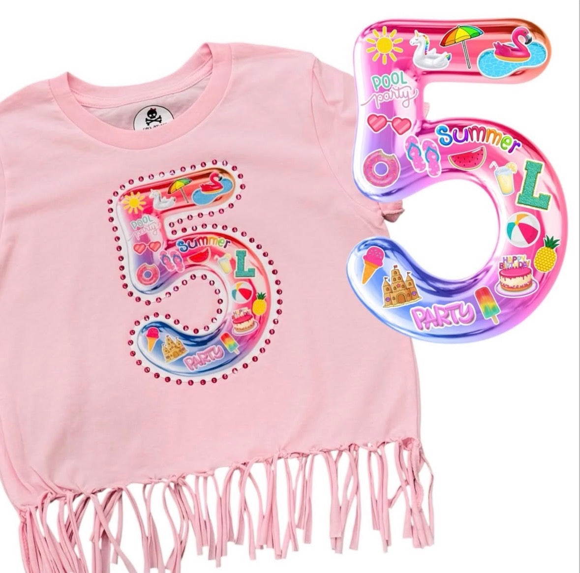 Number/Theme Birthday Tee- Girls