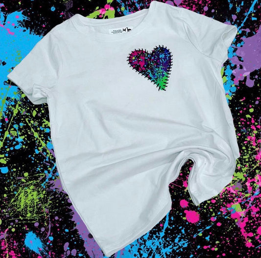 Tie-Dye Stitched Heart Tee