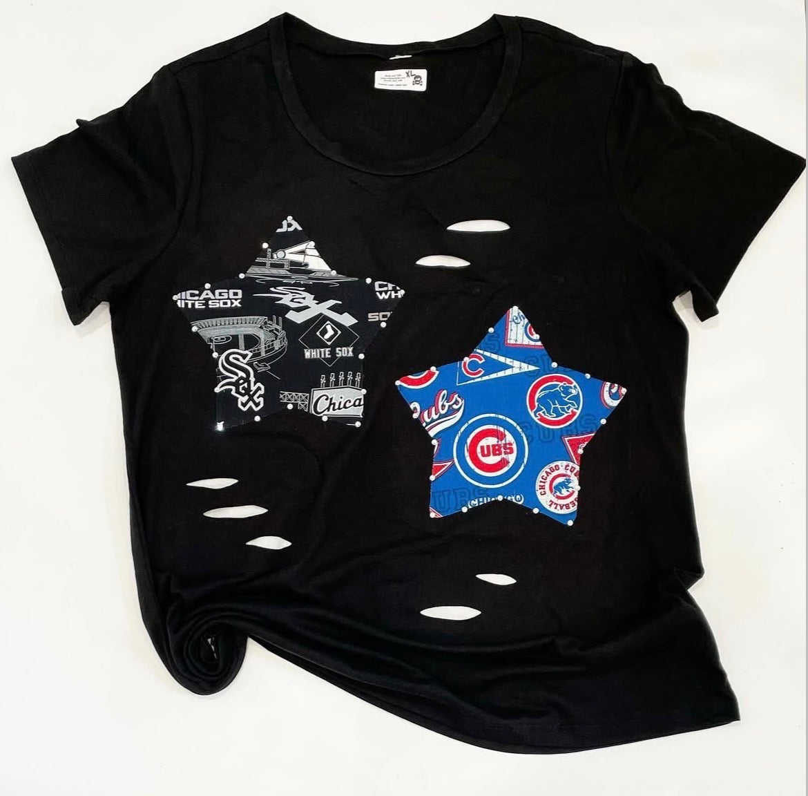 Distressed House Divided Tee- MLB