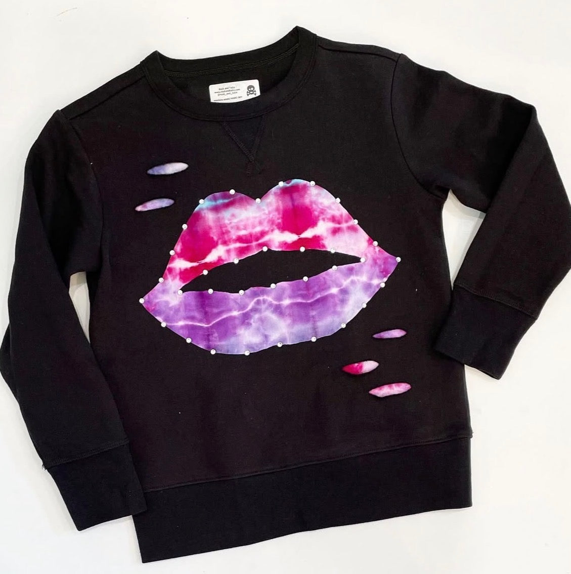 Tie-Dye Lips Crewneck