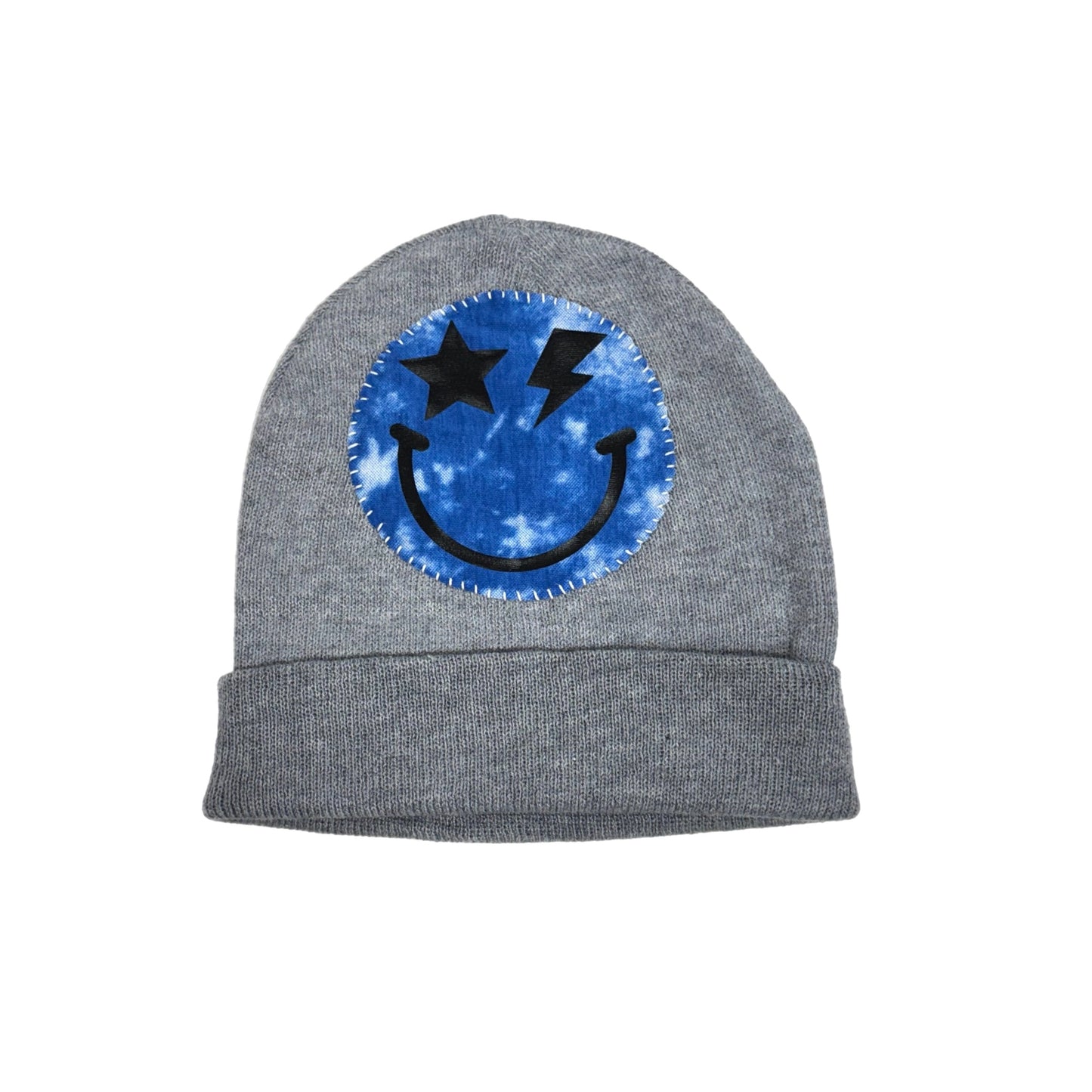 blue emoji hat