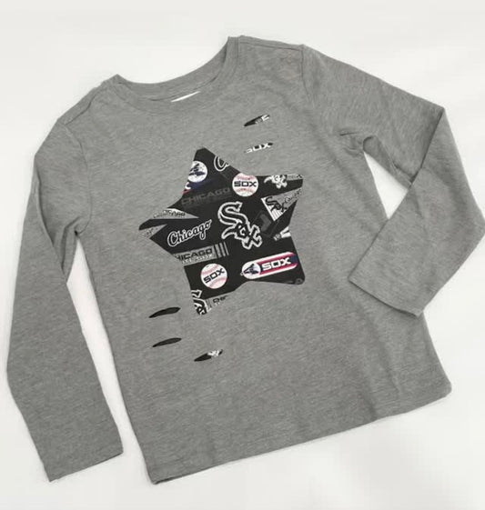 White Sox Distressed Star Long Sleeve