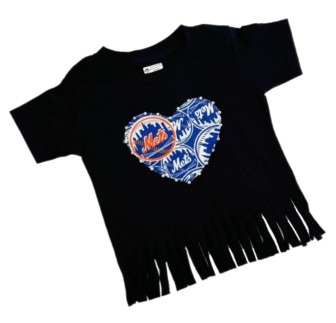 NY Baseball – House Divided Heart Fringe Tee
