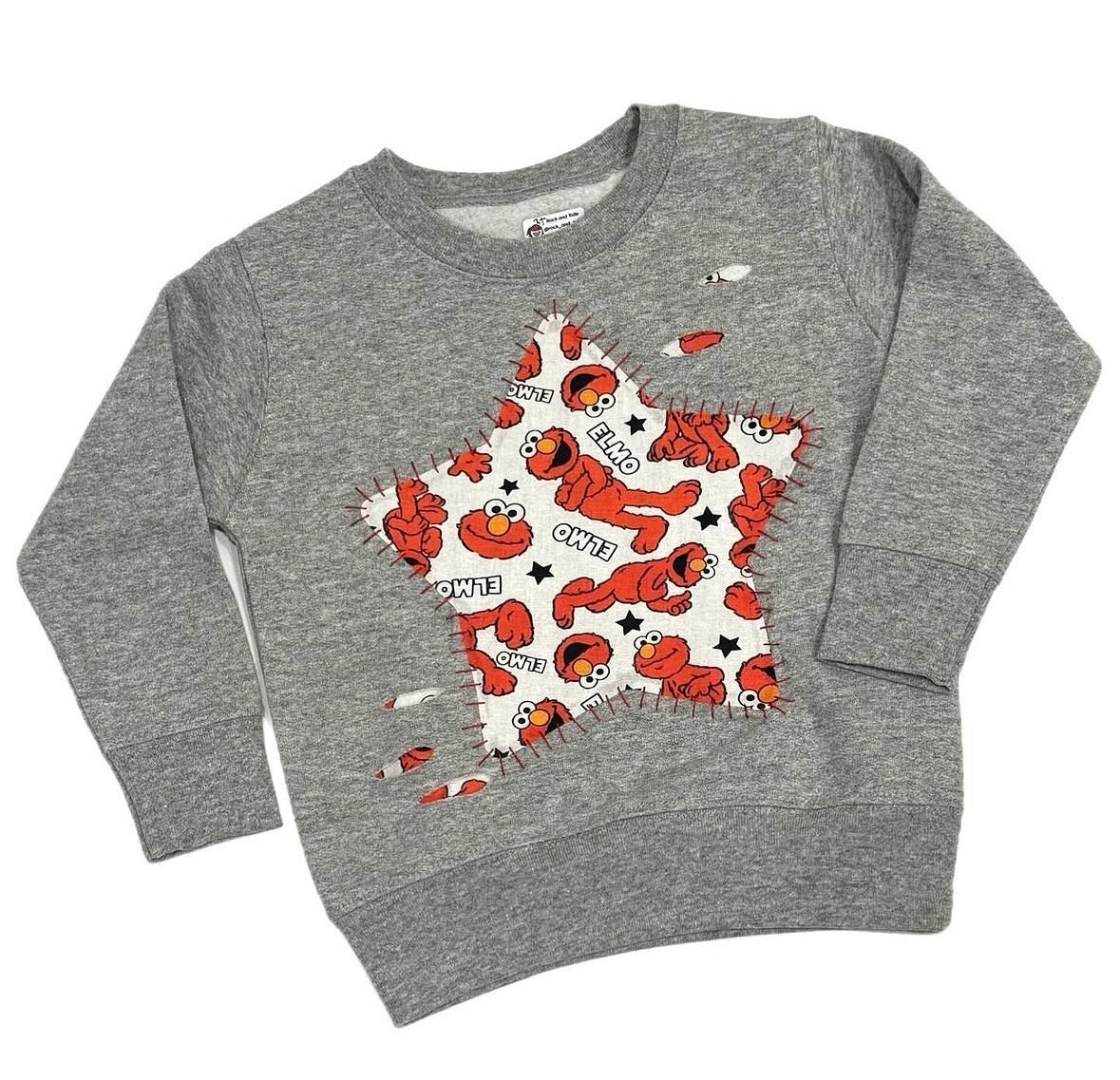 Distressed Elmo Star Crewneck