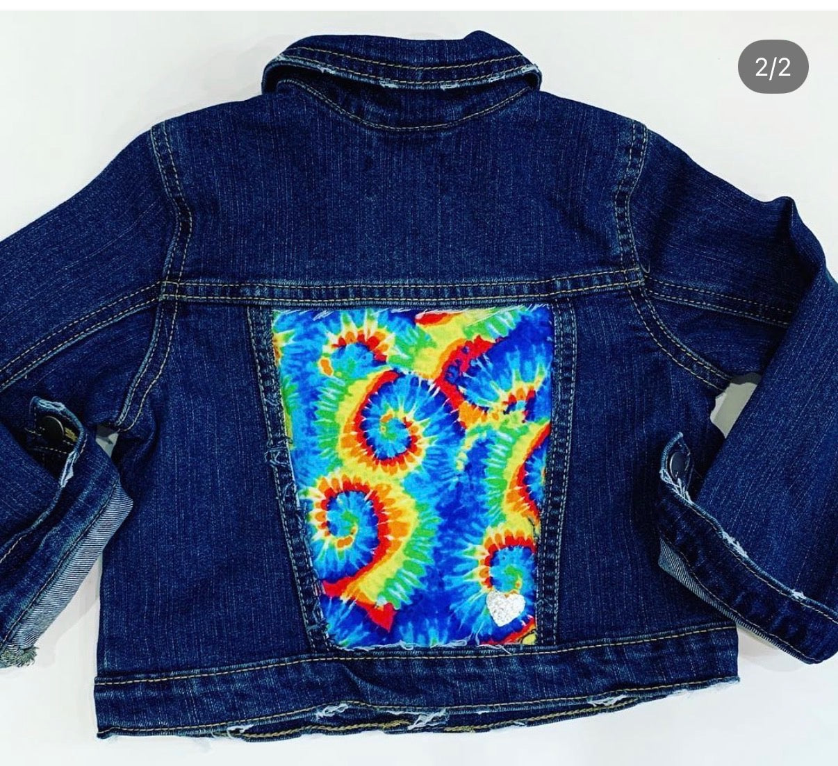 Denim Jacket- Rainbow Tie-Dye