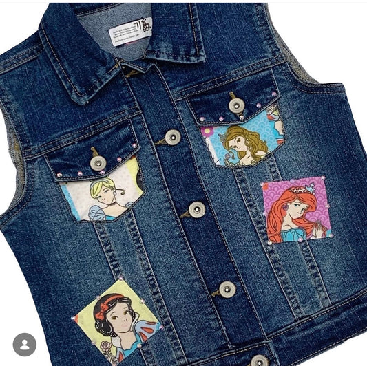 Denim Vest- Princesses