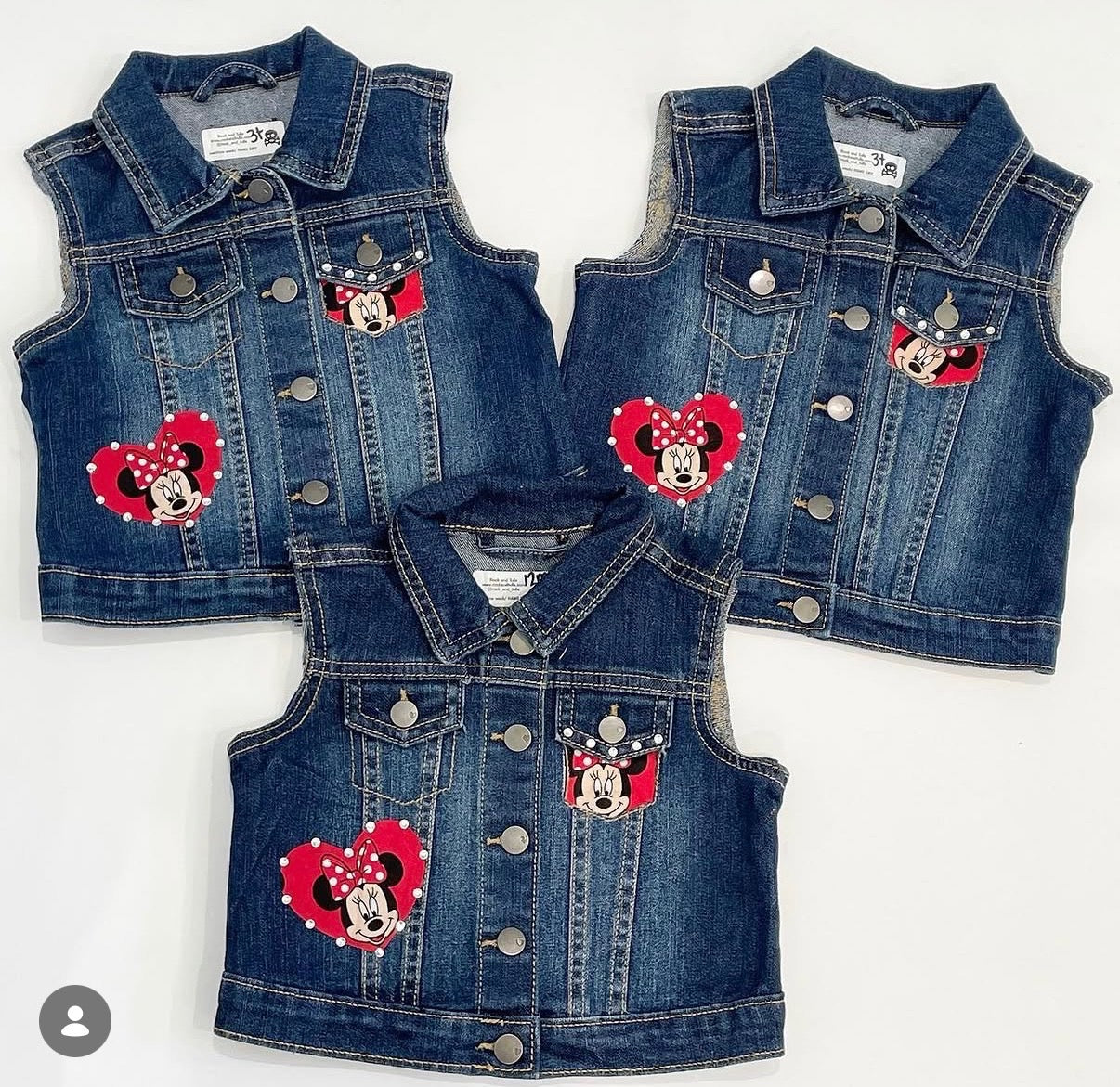 Denim Vest- Minnie Mouse