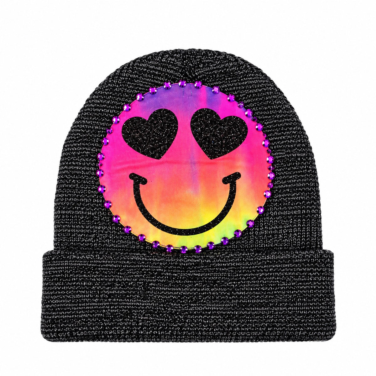 Tie-Dye Heart Eye Smiley Hat
