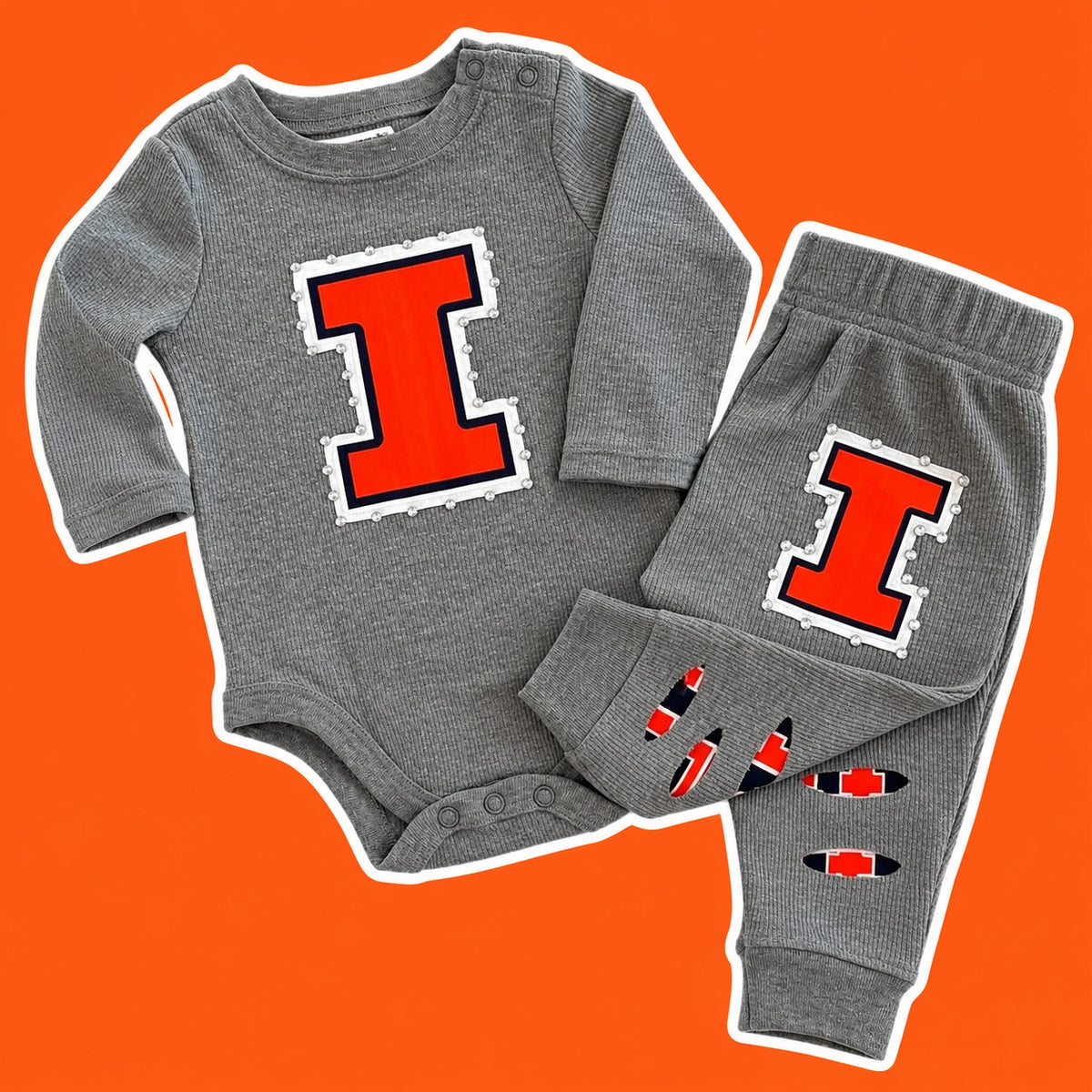 Illinois Fighting Illini Onesie & Joggers Set