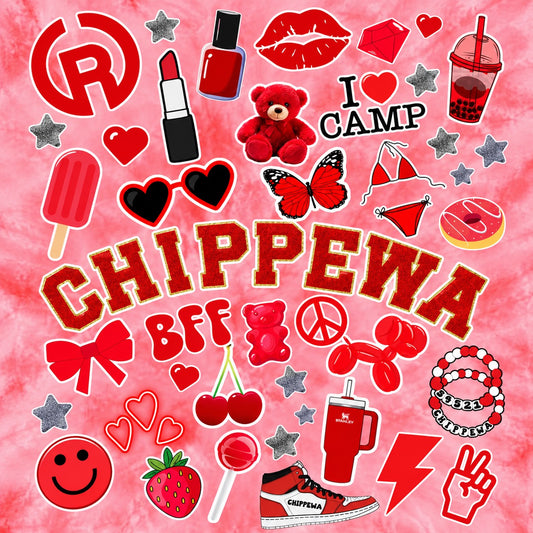 Chippewa Collage Fleece Blanket