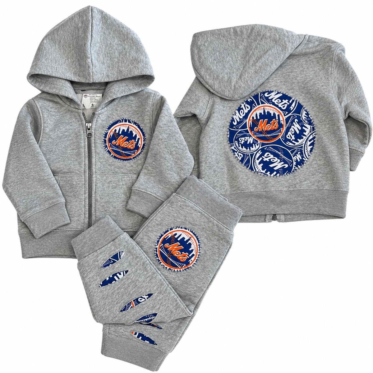 NY Mets Zip-Up & Joggers Set