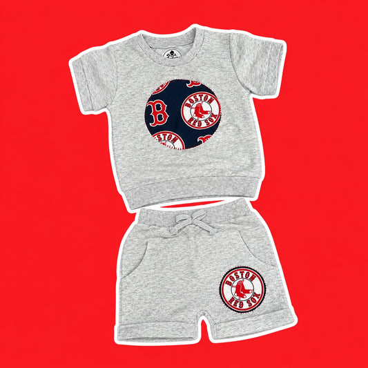 Boston Baseball Tee & Shorts Set