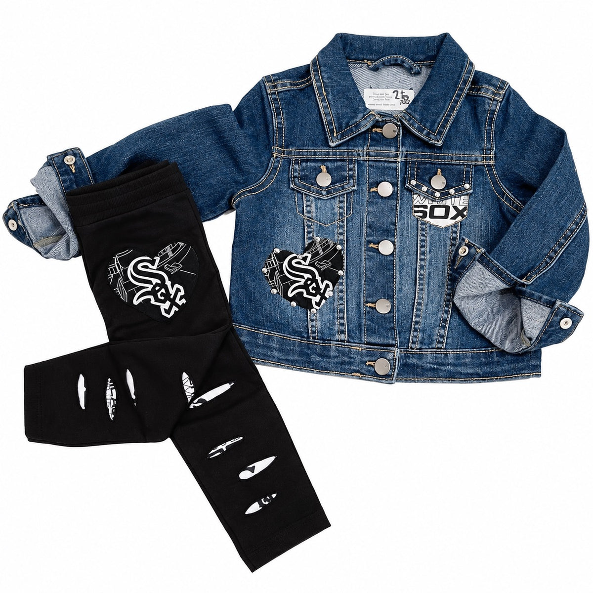 Chicago White Sox Denim Jacket & Leggings Set