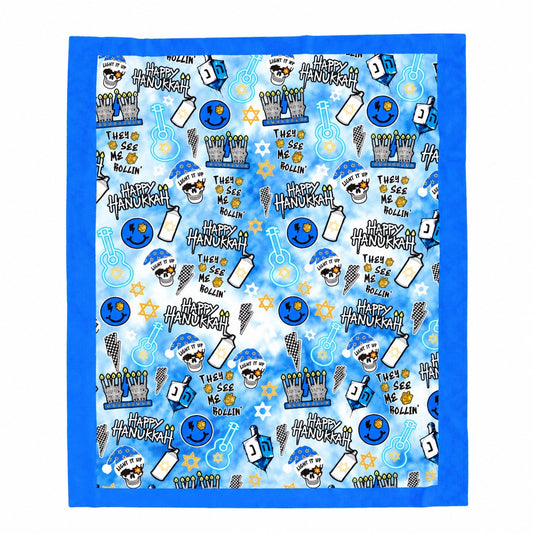 Rockstar Hanukkah Fleece Blanket