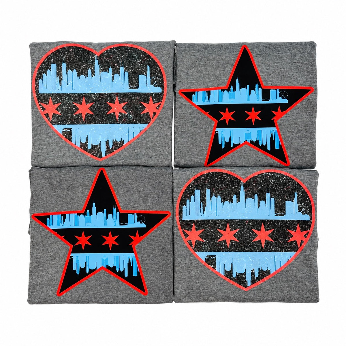 Chicago Star & Heart Tee