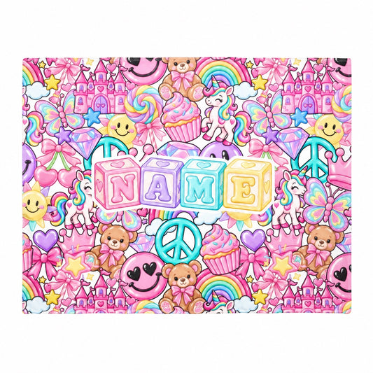 Pastel Collage Minky Blanket