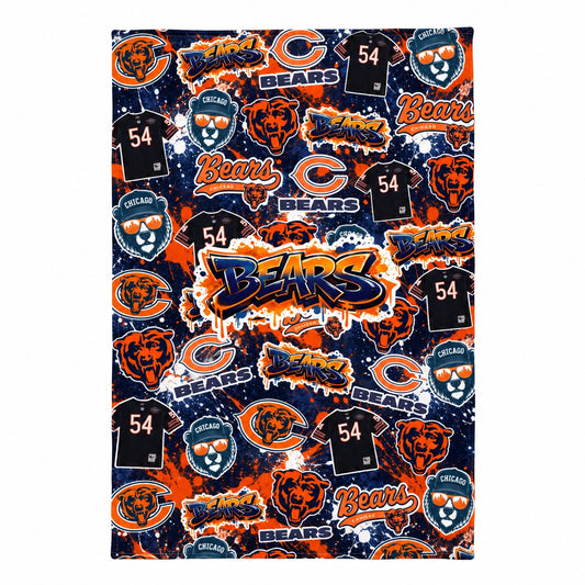 Chicago Bears Graffiti Fleece Blanket