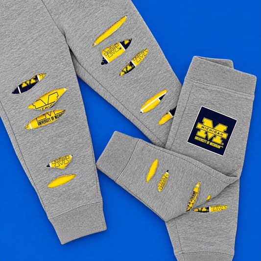 Michigan Distressed Joggers