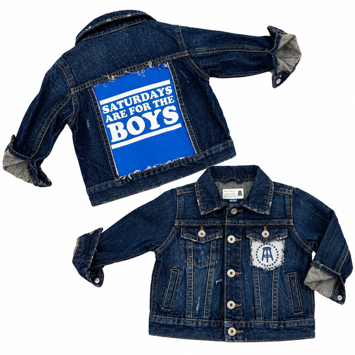 Denim Jacket- "Saturday's are for the boys"