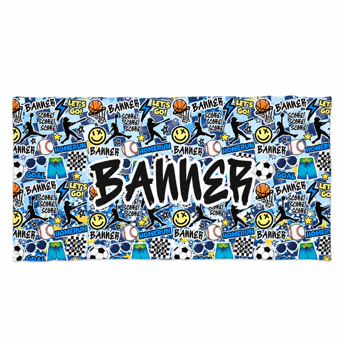 Checkered Sports Beach Towel