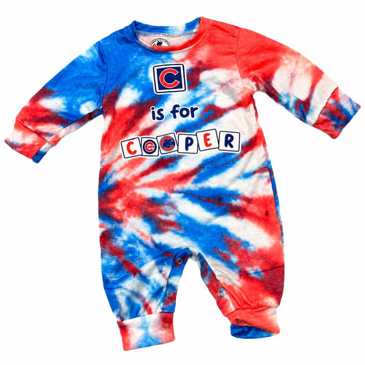 C is for Cooper Cubs Tie-Dye Romper