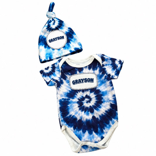 Tie Dye Onesie & Hat Set