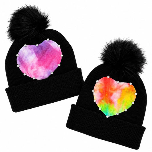 Tie-dye Heart Hat