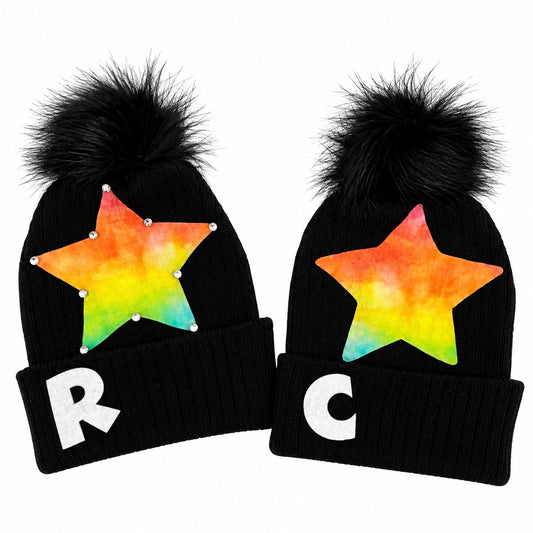 Tie-Dye Star Initial Hat