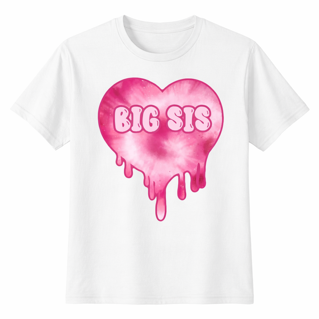 Big Sis / Lil Sis Drippy Heart Tee