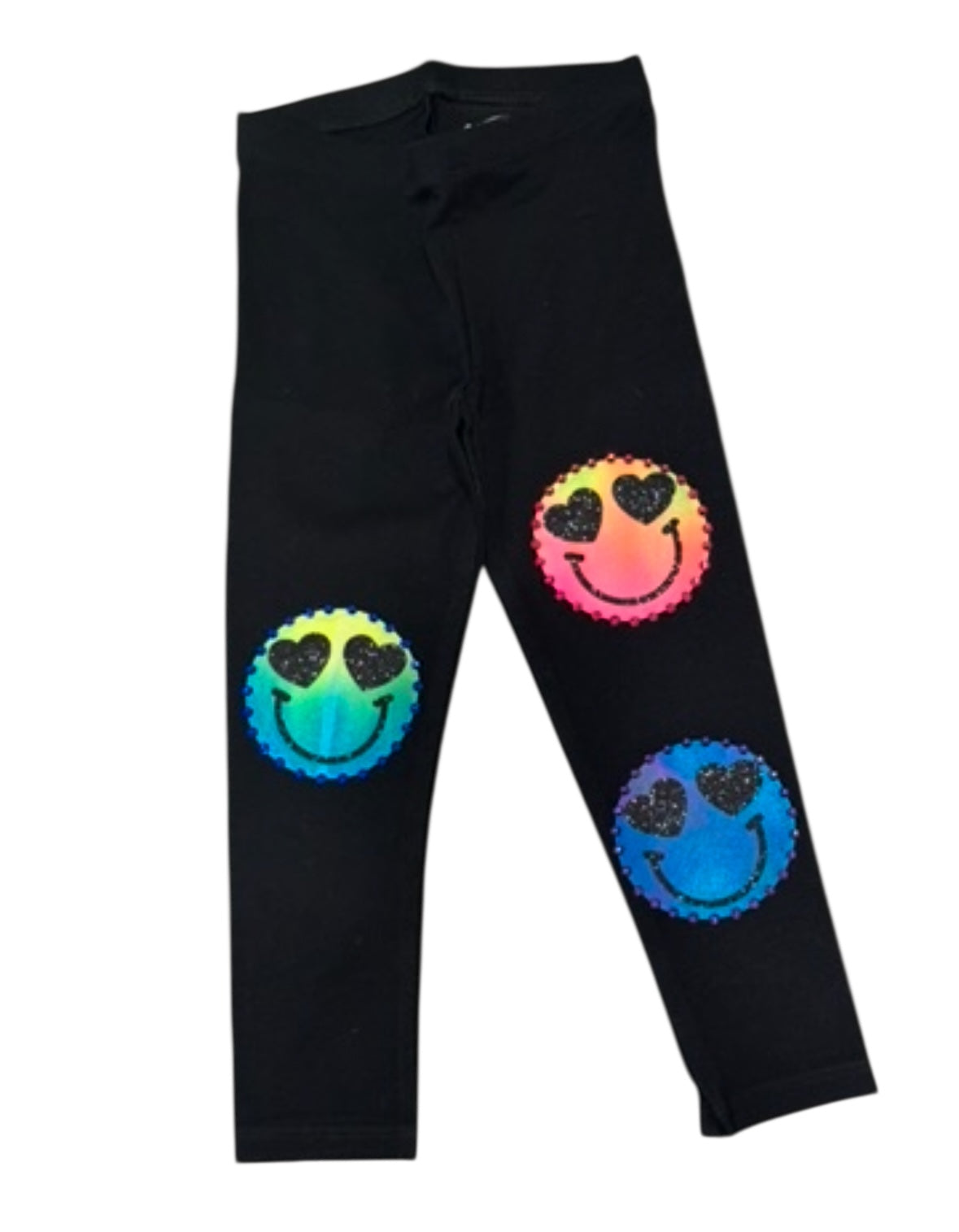 Tie dye heart eyes girls leggings