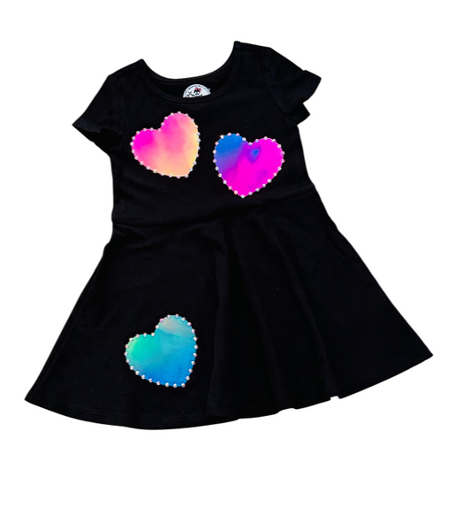 Tie-Dye Distressed Heart Dress