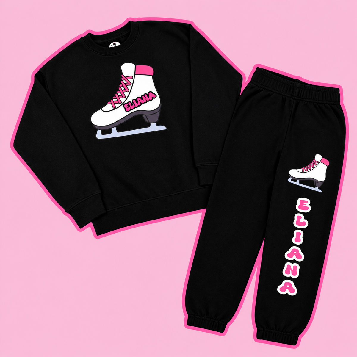 Ice Skate Crewneck & Sweatpants Set