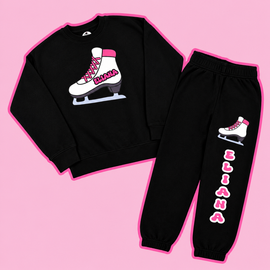 Ice Skate Crewneck & Sweatpants Set