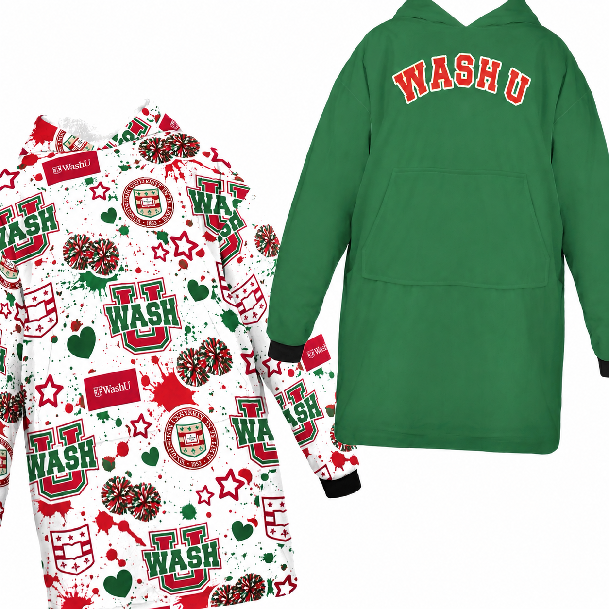 WashU Fleece Blanket Hoodie